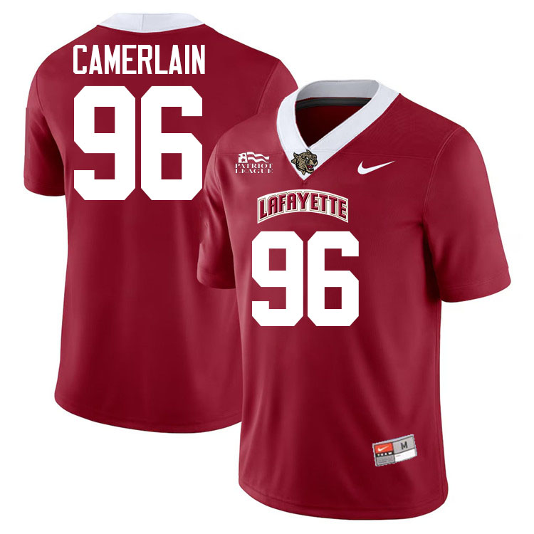 Lafayette Leopards #96 Olivier Camerlain College Football Jerseys,Uniforms-Red